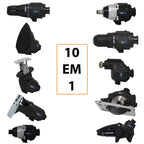 PowerMax Pro Kit 10 em 1  - Parafusadeira Furadeira Lixadeira Serra Martelete Elétrico Espatulas
